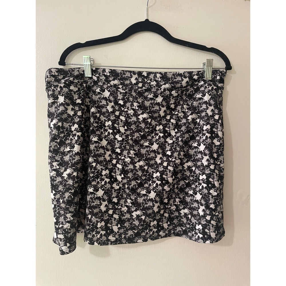 Tranquility by Colorado Clothing Floral Skort Black White Active Skirt XL - Picture 3 of 9